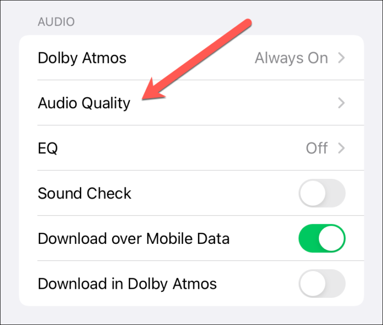 iPhoneのApple Musicでロスレスオーディオとドルビーアトモスを有効にする方法