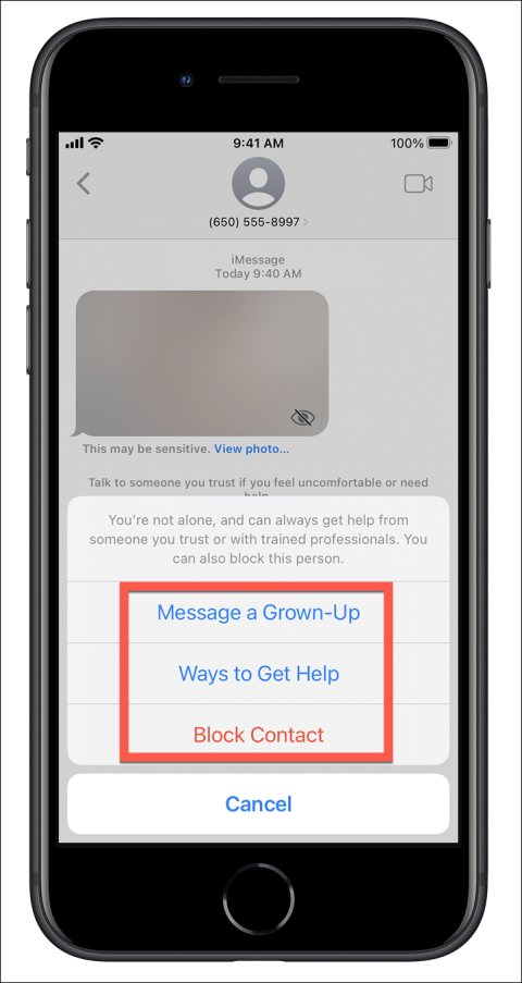 iOS 17で子供のiPhoneで通信の安全性を有効にする方法