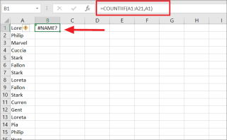Excelで#NAMEエラーを修正する方法