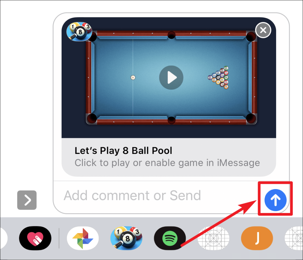 iPhoneのiMessageで8ボールプールゲームをプレイする方法