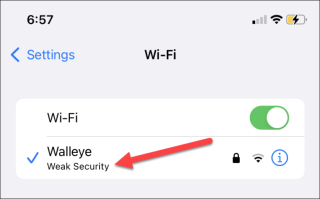 WiFi bảo mật yếu có nghĩa là gì trên iPhone?