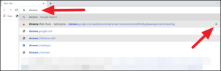 Hoe een website/URL uit Chrome te verwijderen Suggesties in de adresbalk