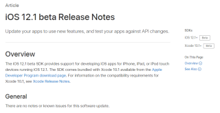 [更新：メモなし] AppleからリリースされたiOS12.1およびwatchOS5.1 Beta